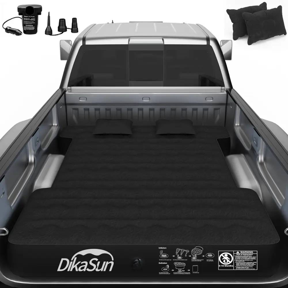 DikaSun 6.0-6.5 FT Full Size Pickup Truck Bed Air Mattress,Black