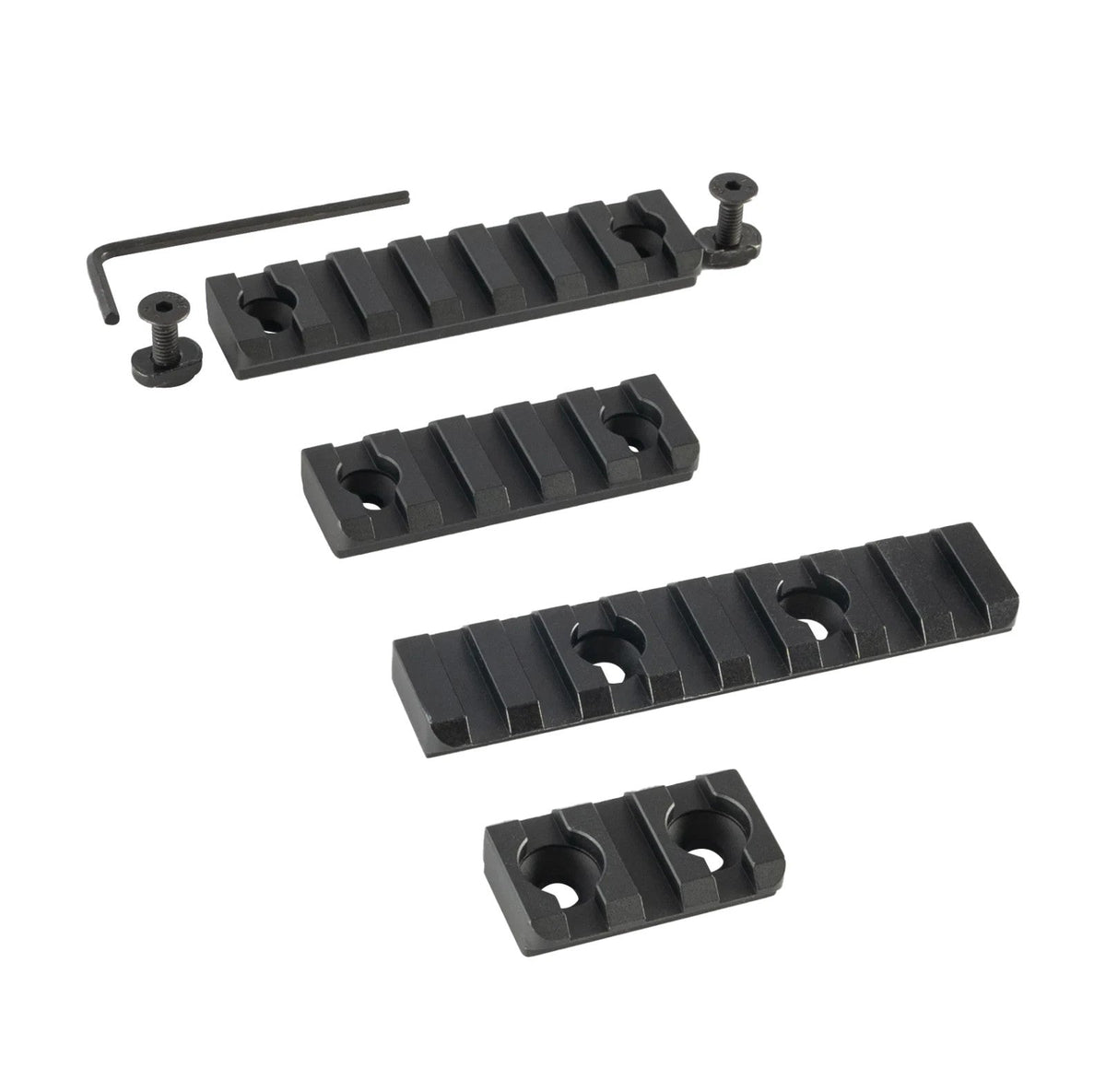 LINKOGEAR MLOK-Style Picatinny Rail 3-7 Slot 6061-T6 Aluminum + Hardware Tool