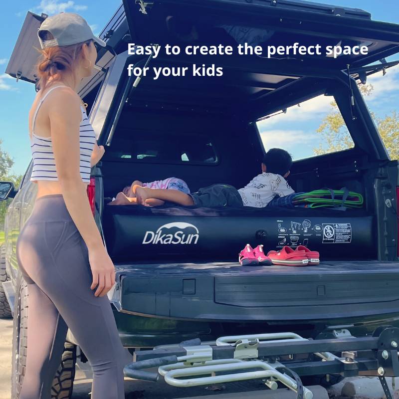DikaSun 6-6.5ft Mid Size Truck Bed Air Mattress,Grey